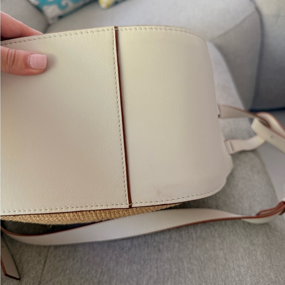 Loewe Hammock Bag, Raffia and White Leather - Picture 9 of 17